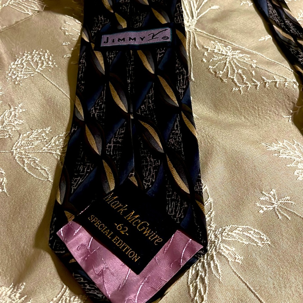 Excellent Super Rare Vintage Jimmy V Mark McGwire 62 SPECIAL EDITION 100% Silk